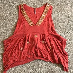 ‼️ Free People Boho Tank with Beading, XS